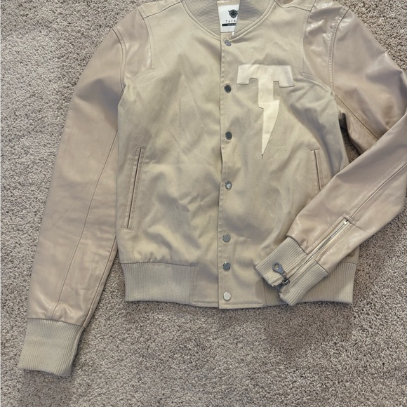 Other - Men’s Tackma Sz M Beige Leather Jacket